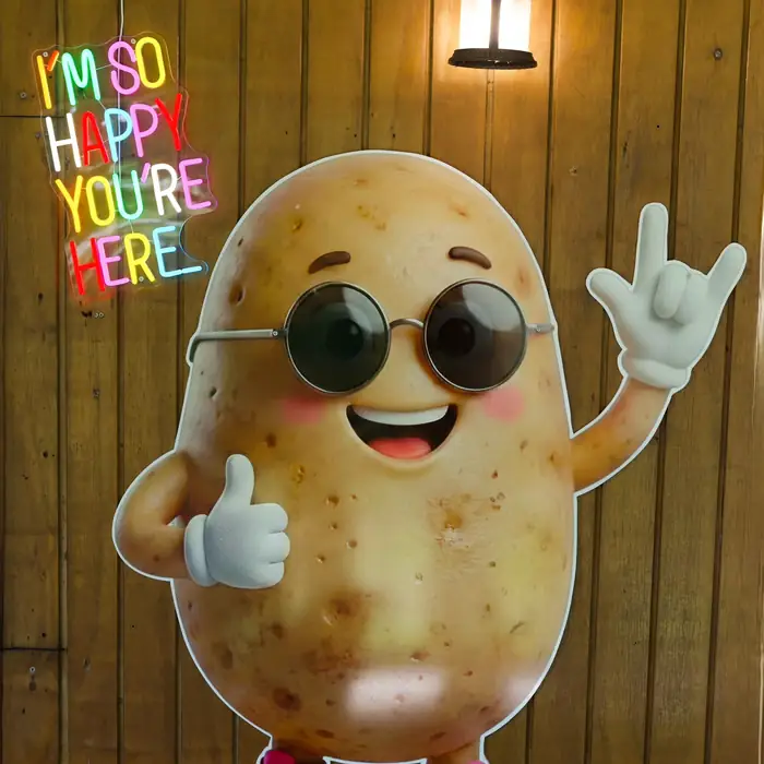Mural de la papa: I'm so happy you're here